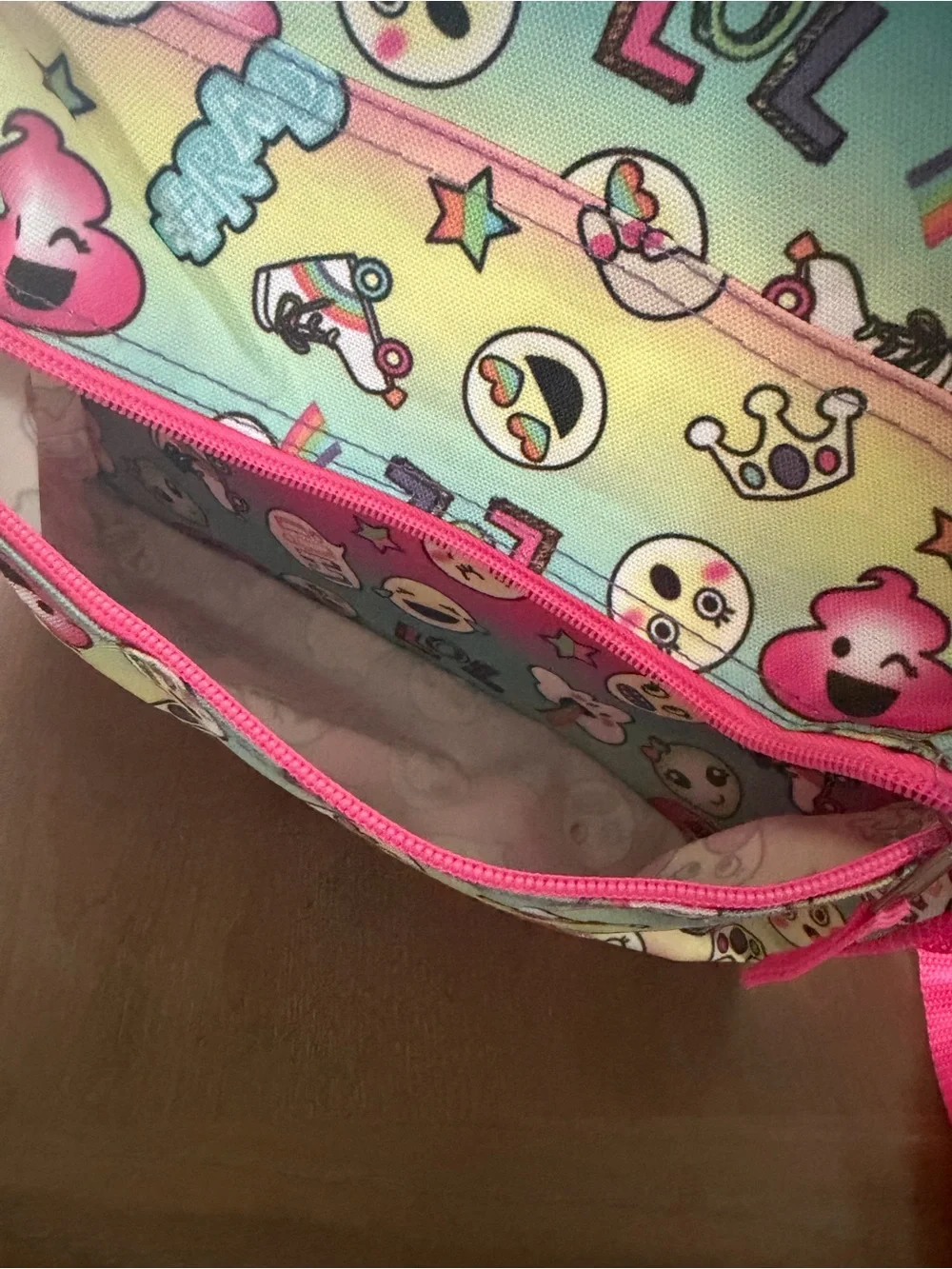 Kids Emoji Rainbow Backpack - Pink Multicolor